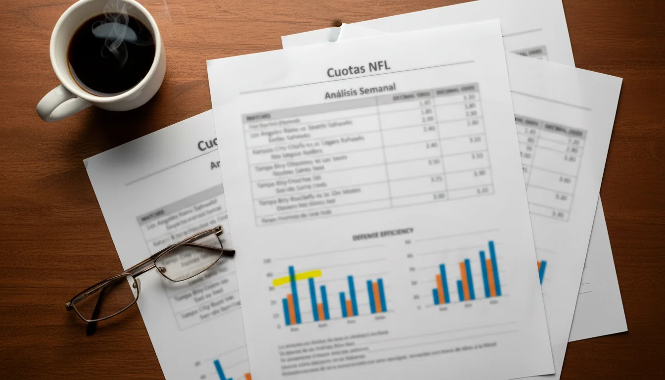 Documento con análisis de cuotas y probabilidades para partidos de la NFL